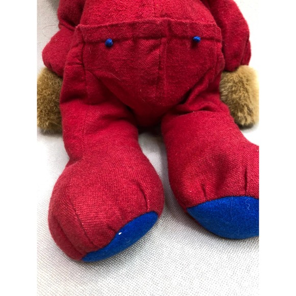 Kurt S Adler Plush Teddy Bear Red‎ Pajamas Bean Bag Type - Picture 3 of 6